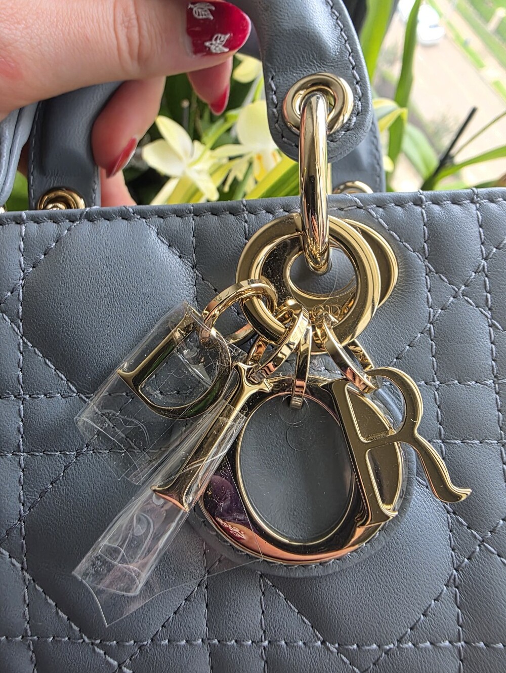 New w/reciept Dior Quilted Micro Lady D-Joy w/Gold Hardware. Blue Color - Picture 9 of 9